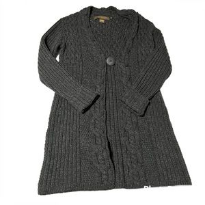 Inis Craft | Ireland made 100% Merino Wool Cable Knit Cardigan Sweater